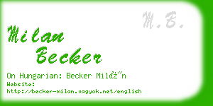 milan becker business card